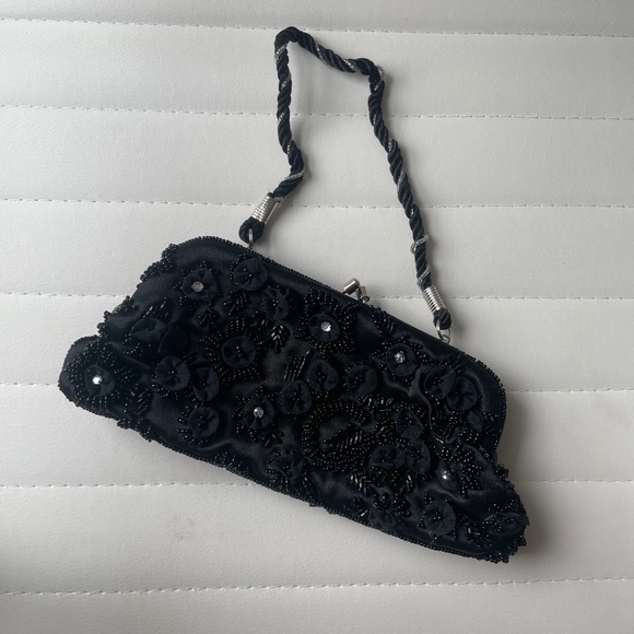Black sequin evening bag - Picture 3 of 3